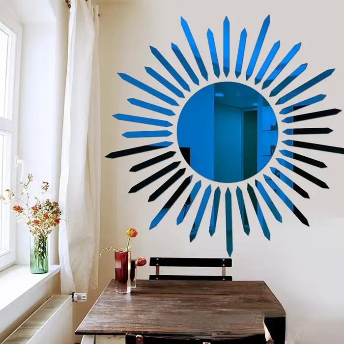 Autocollant de miroir mural 3d