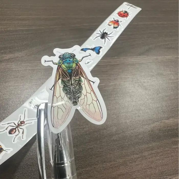 Ensemble d'autocollants insectes de dessin animé