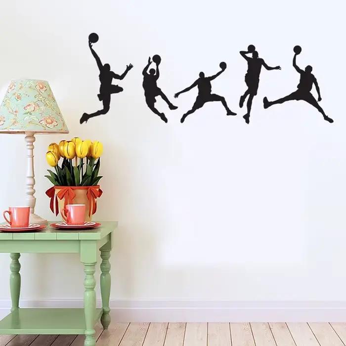 Autocollant mural créatif de basket-ball