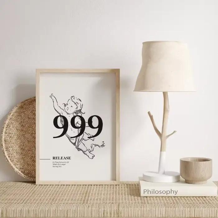 Affiche imprimée avec numéro d'ange 777