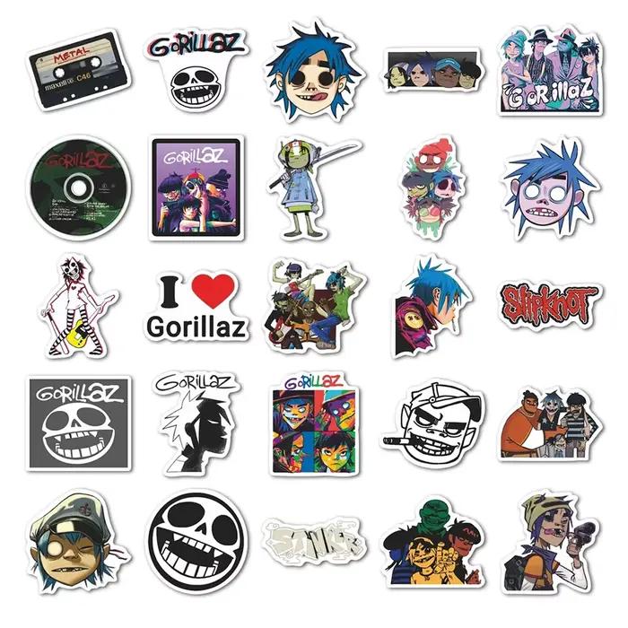 10/30/55 pièces Gorillaz groupe de musique autocollants Cool Graffiti autocollant bricolage Skateboard téléphone cahier étanche drôle décalcomanies décoration