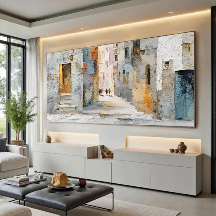 Peinture à l'huile abstraite 100% faite à la main sur toile