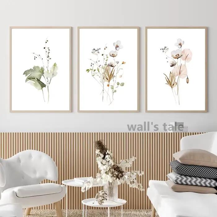 Bouquet Floral aquarelle Art peinture japonais Ikebana fleurs mur photos minimaliste affiche toile impression chambre décor à la maison