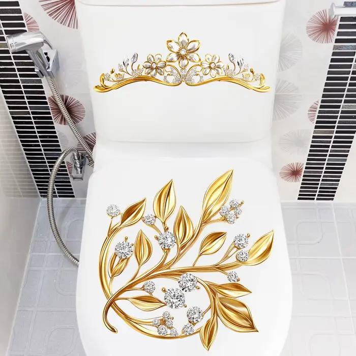 Autocollant mural auto-adhésif pour siège de toilette de salle de bains