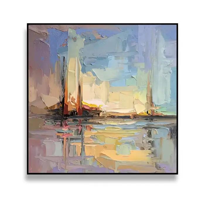 Peinture à l'huile abstraite peinte à la main