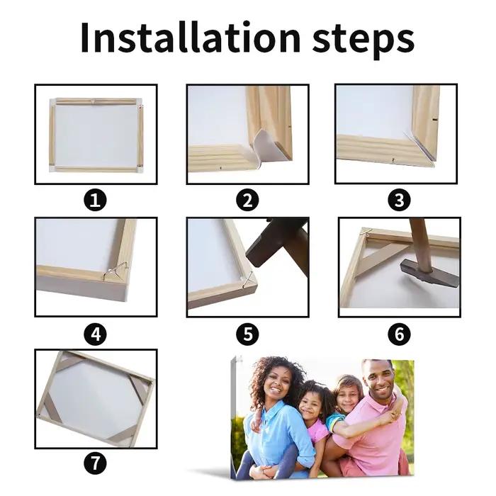 Peinture sur toile personnalisée pour famille et enfants