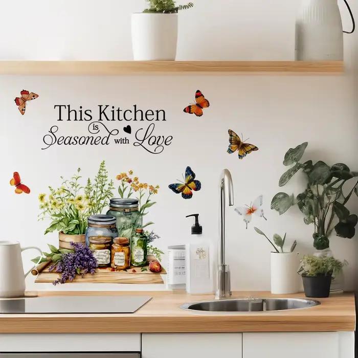 Autocollants muraux avec citations de cuisine