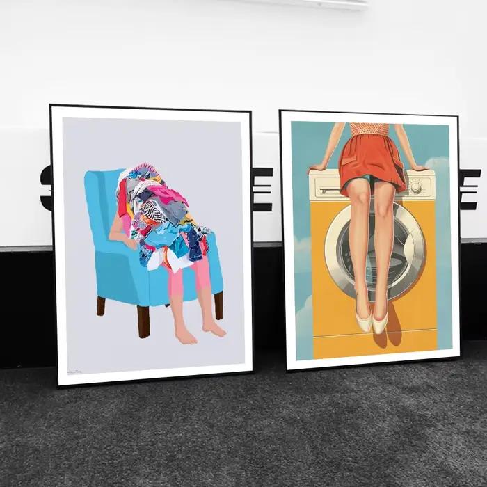 Affiche d'art pour le jour du linge
