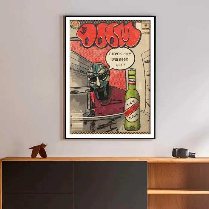 MF Doom – affiche d'album de bande dessinée