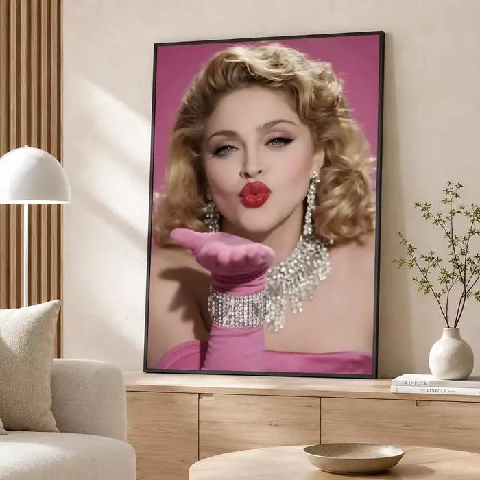 Affiche autocollante de la chanteuse Madonna