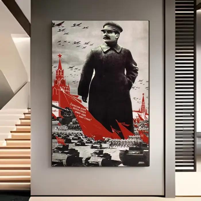 Affiche de style vintage Staline Union Soviétique