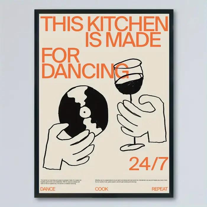 Affiche sur toile cette cuisine pour danser