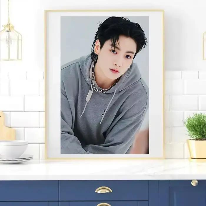 JK V Coréen Pop Singer Poster et Ht Making Canvas Painting