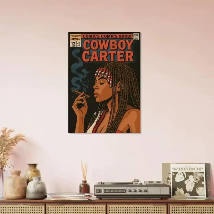 Western Pop Beyoncé Cowboy Carter bande dessinée affiche Vintage musique Cowgirl toile peinture mur Art pour Club chambre décor à la maison Fans cadeau
