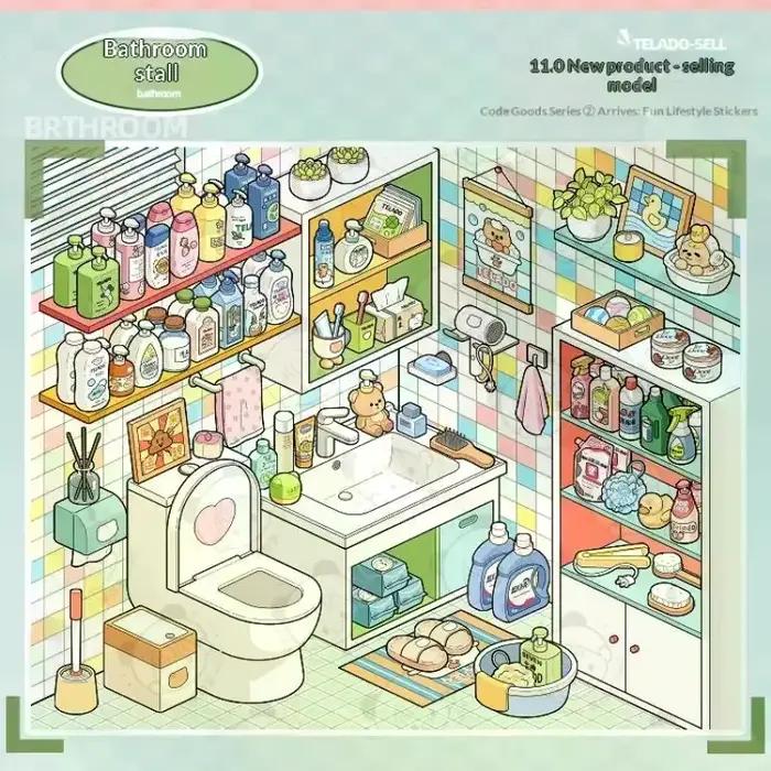 Livre de collection d'autocollants, 10 scènes simulées, artisanat DIY, idéal pour les enfants, journalisation, décoration, autocollants de haute qualité, Re