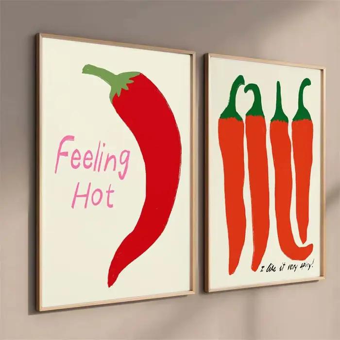 Affiche murale colorée avec citations alimentaires