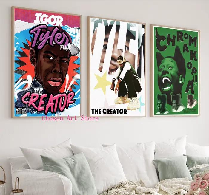Affiche rétro de rappeur Tyler le créateur de musique