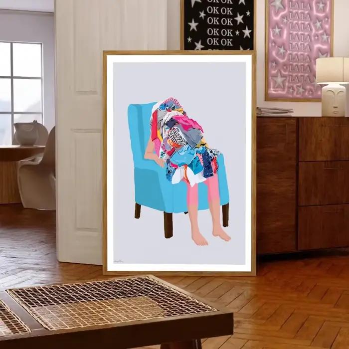 Affiche d'art pour le jour du linge