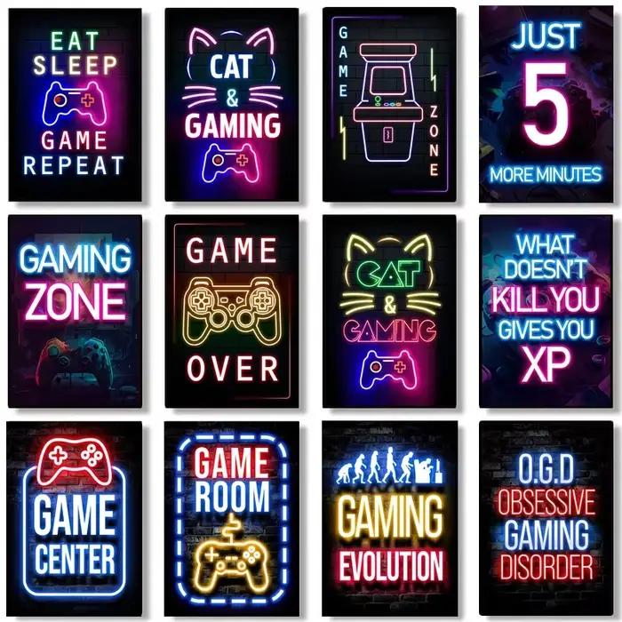 Affiches de décoration de salle de jeu