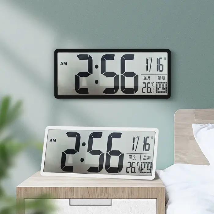 Horloge murale numérique LCD créative pour salon