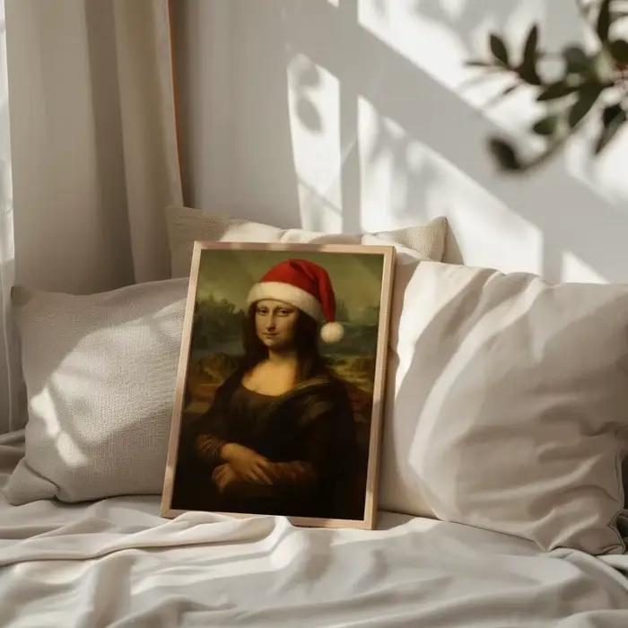 Da Vinci chef-d 'œuvre parodie Mona Lisa affiche Renaissance Portrait drôle toile peinture mur Art pour salon décor à la maison