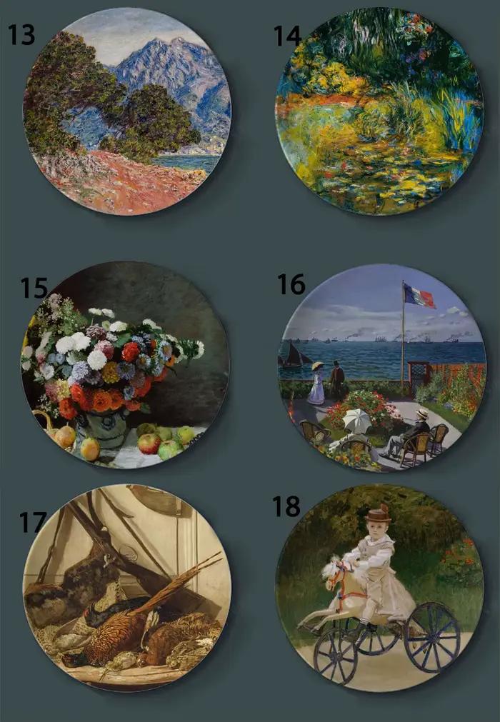 Assiettes murales de peinture Monet