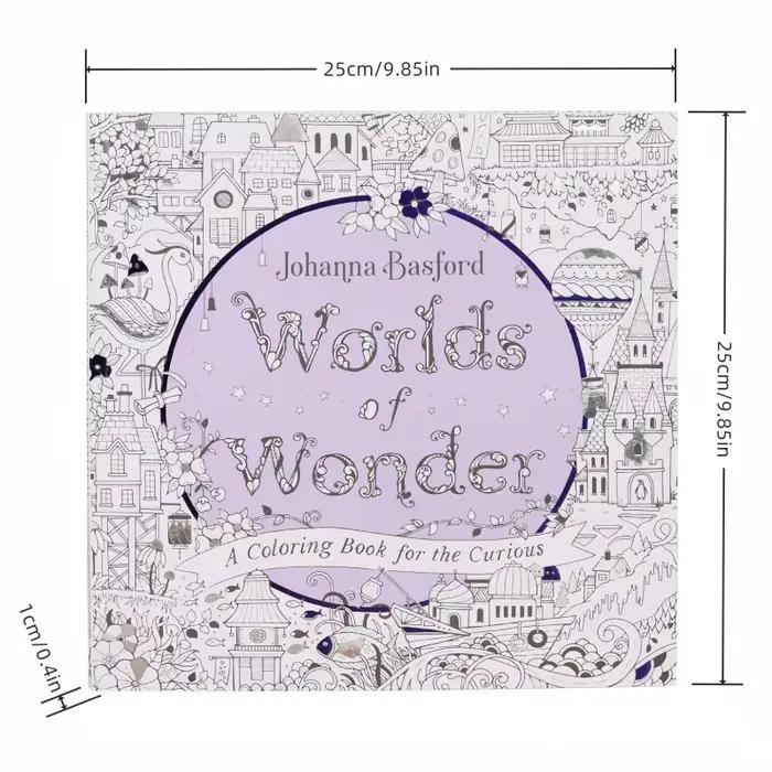 Version anglaise Worlds of Wonder Wonderful World Coloring Book Adult Decompression Graffiti Painting