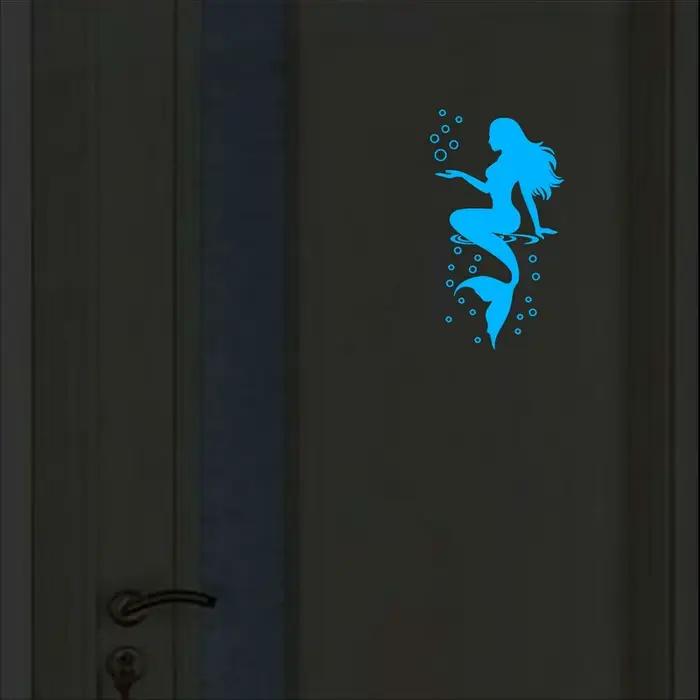 Stickers muraux sirène plonger oyants pour la décoration de la maison