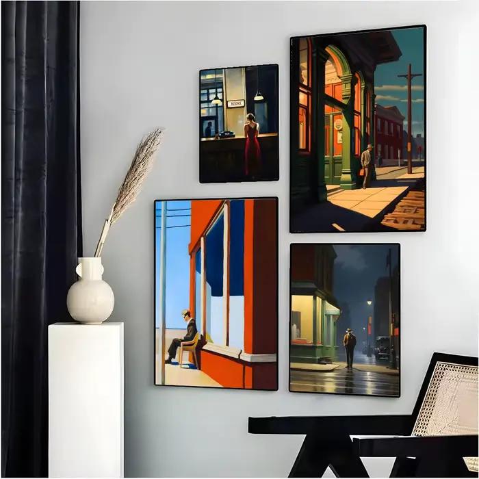 Affiches réalistes d'œuvres d'art d'Edward Hopper