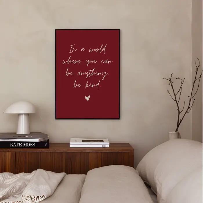 Affiche d'automne de galerie rouge bordeaux