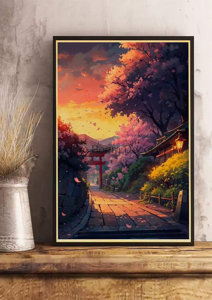 Affiche de la vie de la ville vintage pour la décoration de la maison