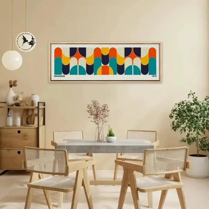 Décoration murale Bauhaus colorée sans cadre