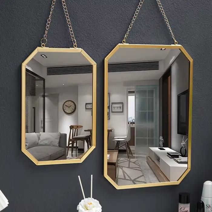 Miroir mural rectangulaire en fer de Style nordique