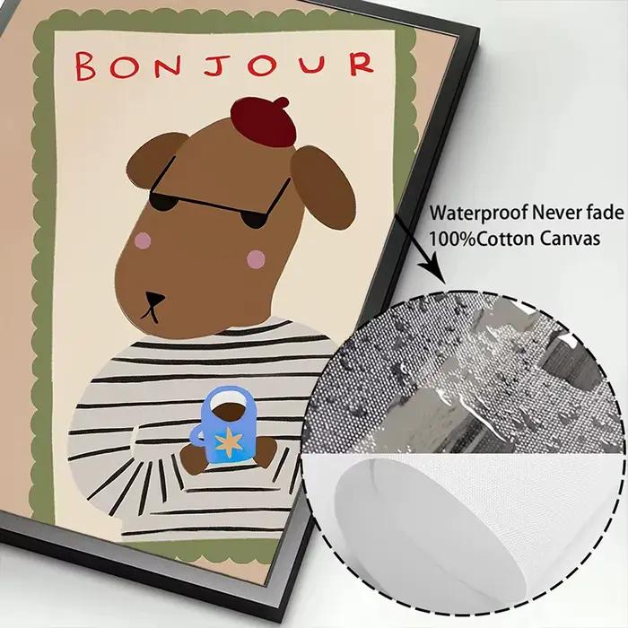 Affiche d'illustration de dessin animé bohème