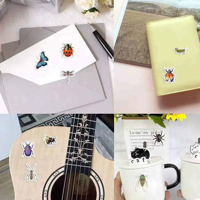 Ensemble d'autocollants insectes de dessin animé