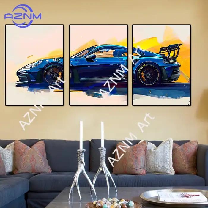 Lot de 3 affiches de supercars