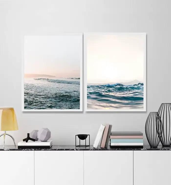 Affiche de photographie de vagues d'océan