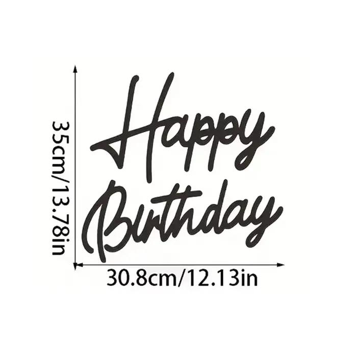 Autocollant mural en acrylique « Joyeux Anniversaire » pour la décoration de chambre
