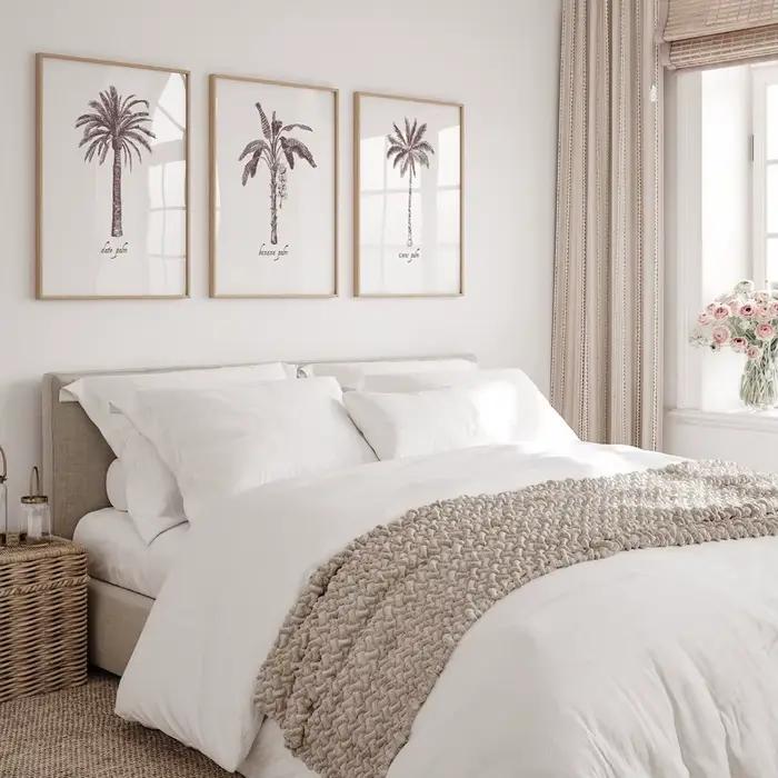 Lot de 3 tableaux sur toile Thème Palmiers et Côtier