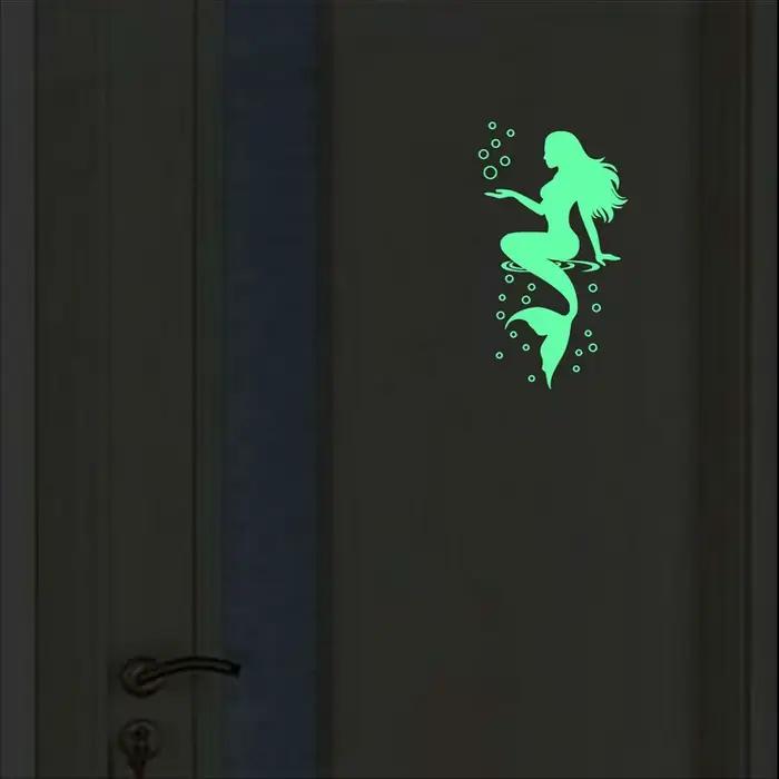 Stickers muraux sirène plonger oyants pour la décoration de la maison