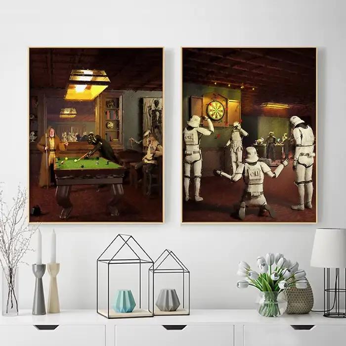Affiche d'art Star Wars Storm Trooper Darts