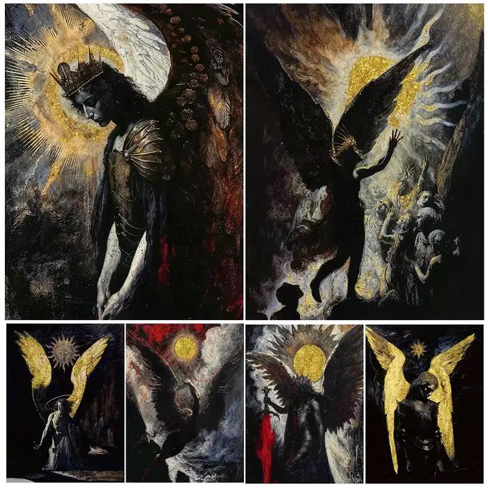 Peinture sur toile d'art mural abstrait sans cadre