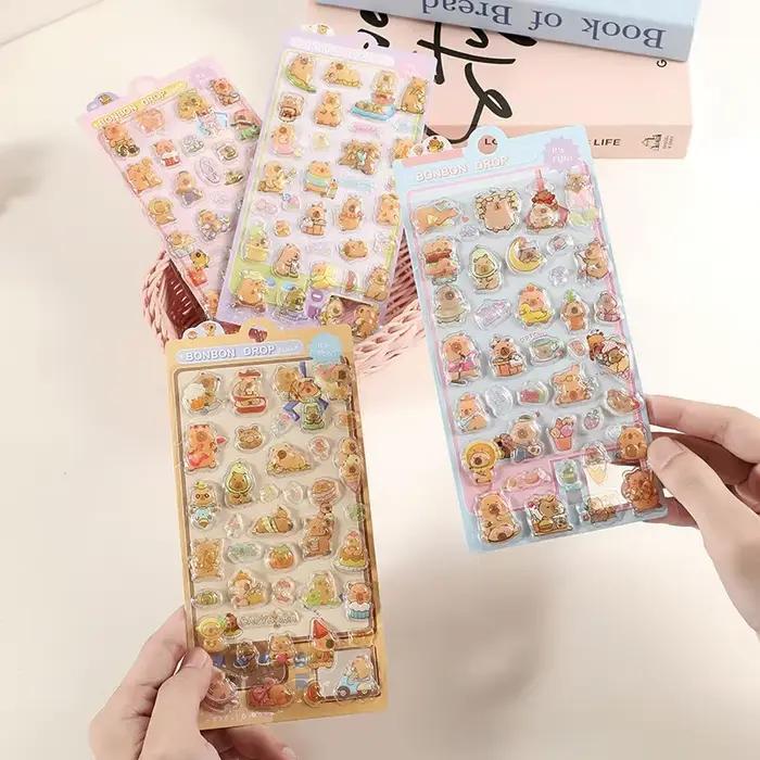 Kawaii Capybara 3d Relief autocollant mignon