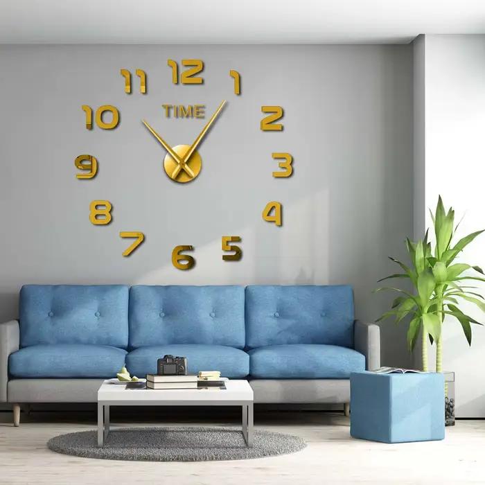Horloge Murale 3D avec Effet Miroir