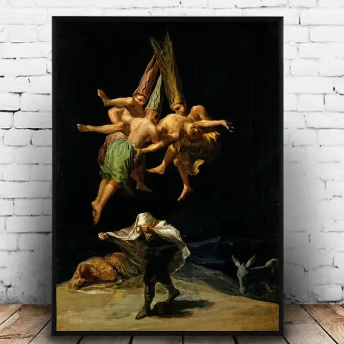 Affiche Vintage de Sabbat de Sorcières Francisco Goya