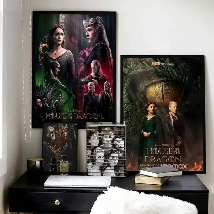 Affiche de film Game Of T-ThroneS W-Western D-Dragon
