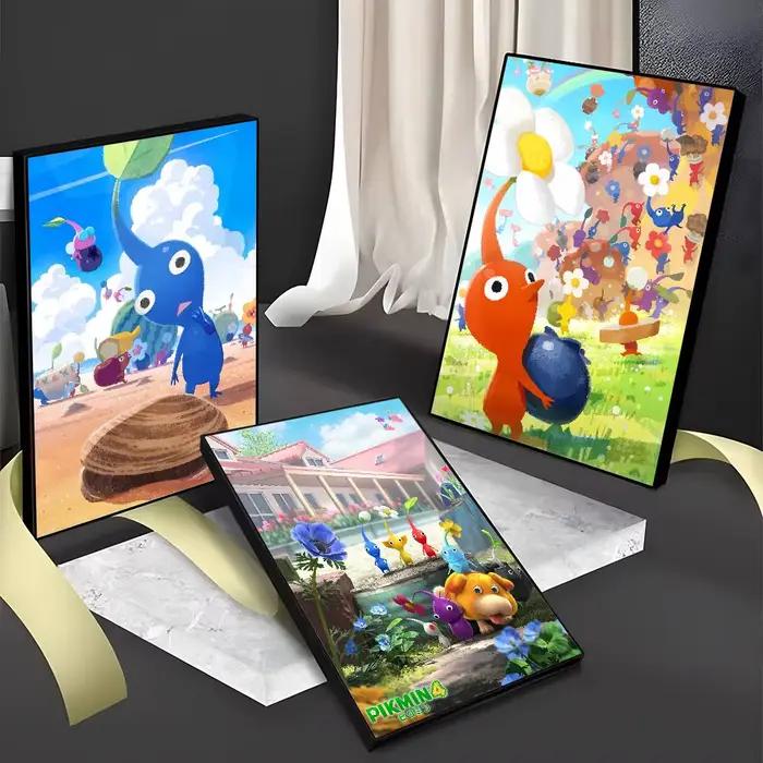 Affiche de dessin animé p-pikmins