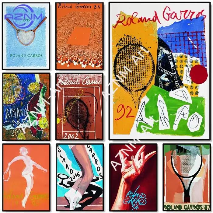 Affiche de jeu de tennis contemporaine