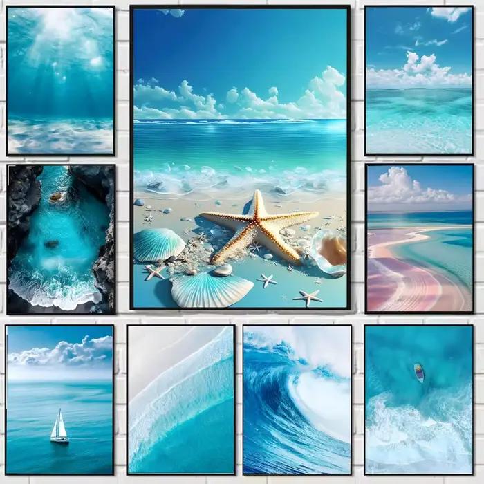 Affiche de vague d'océan de plage HD