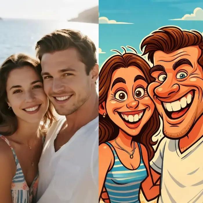 Affiche de dessin animé familial personnalisée